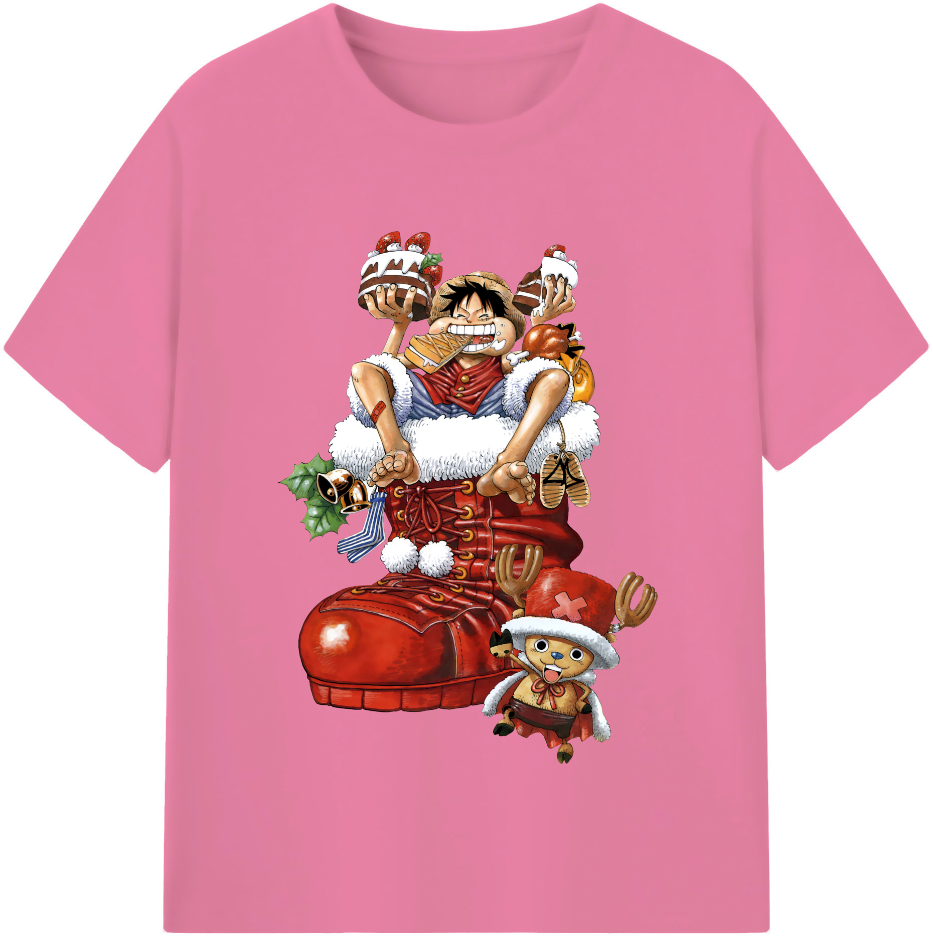 ワンピース モンキー・D・ルフィ ONE PIECE Monkey D. Luffy 綿100％半袖Tシャツ（フロントプリント）